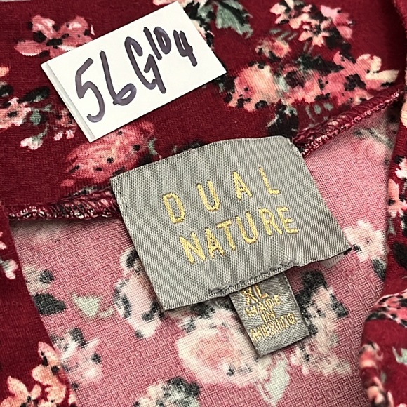 Dual Nature Midi Floral Dress XL Stretchy Mock Maternity Comfortable Fitted - Picture 4 of 13